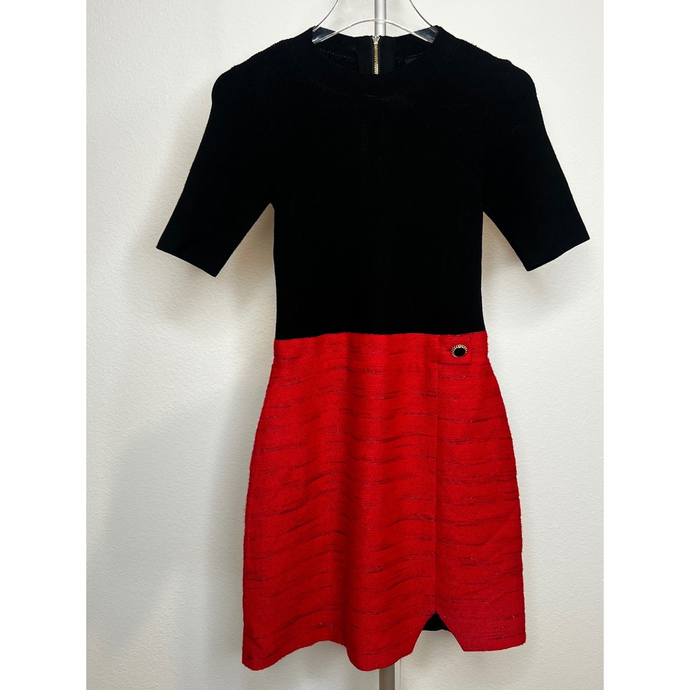 NWT Ted Baker Colorblock Multicolored Sheath Women's Mini Dress Sz 1 - Picture 2 of 13